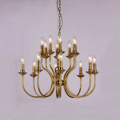 卡莎圖9月家裝特惠 D0540全銅蠟燭吊燈，點(diǎn)亮典雅家居生活